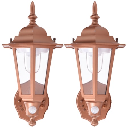 Maxsa Innovations Copper Outdoor Wall Sconces, PK 2 46719 2 pack